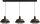 Design Pendelleuchte Braun Antik &Oslash;35cm 3xE27 PRATO