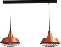 Design Pendelleuchte Kupfer &Oslash;35cm 2xE27 Ziergitter