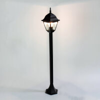 Schwarze Stehleuchte Außen ROM H:105cm E27 Laterne
