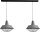 H&auml;ngelampe Grau Gro&szlig; &Oslash;45cm Ziergitter L:130cm Loft