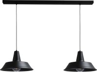 Stilvolle H&auml;ngelampe Schwarz &Oslash;45cm 2xE27 PRATO