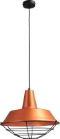 Gro&szlig;e H&auml;ngelampe Kupfer &Oslash;45cm Ziergitter E27 Loft