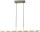 Dimmbare LED Pendellampe VIGO Glasschirm in Nickel