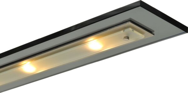 Dimmbare LED Pendelleuchte mit Glasschirm Schwarz