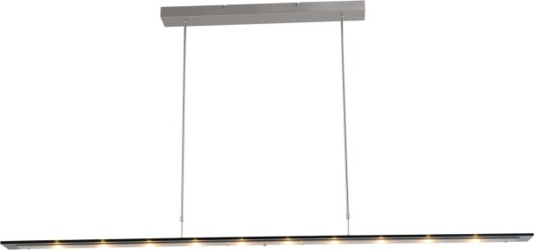 Dimmbare LED Pendellampe Glasschirm Modern Schwarz