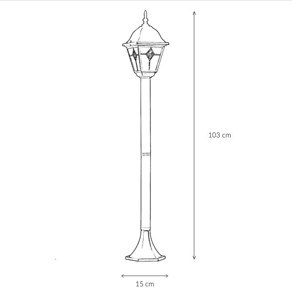 Außen Stehlampe Kupfer Antik Tiffany Stil SALZBURG
