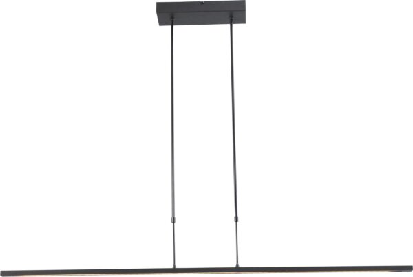 Dimmbare dünne LED Pendelleuchte REAL Nickel dunkel