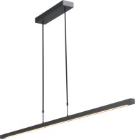 Dimmbare d&uuml;nne LED Pendelleuchte REAL Schwarz matt
