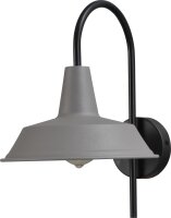 Wandlampe Grau XXL Schirm &Oslash;25cm Handarbeit PRATO