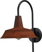 Industrie Wandlampe Braun XXL Schirm &Oslash;25cm PRATO
