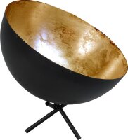 Tischlampe Grau Metall Gold &Oslash;30cm Dreibein LARINO