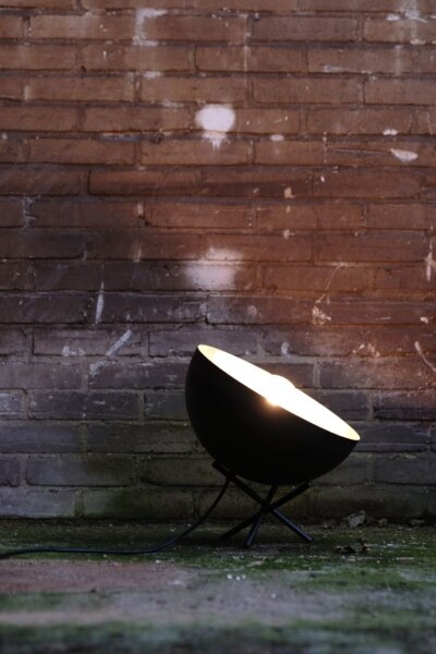 Schreibtischlampe Grau Metall Silber Ø30cm LARINO