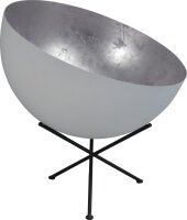 Stehlampe Weiß Silber Ø60cm H:70cm Dreibein...