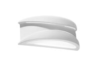Wandleuchte Gips bemalbar Weiß Lichtmuster