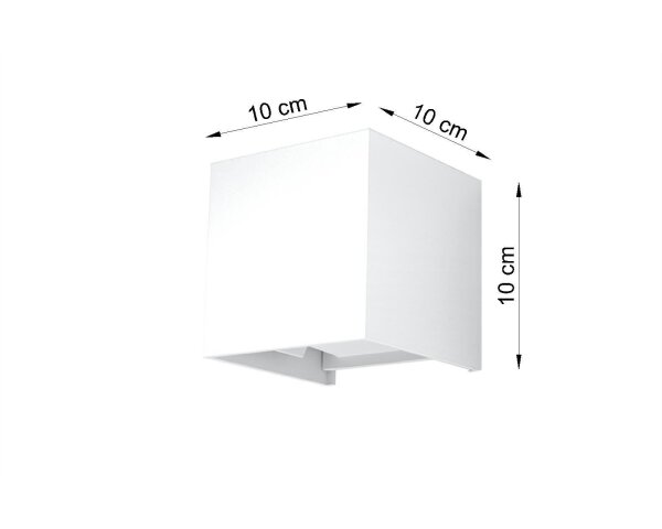 LED Wandlampe JAZZINELLE Weiß quadratisch IP54 Up Down