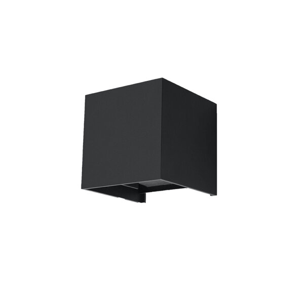 LED Wandleuchte Schwarz IP54 B:10cm Up Down Wandlampe
