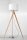 Stehlampe Dreibein 140 cm Fußschalter Stoff Holz