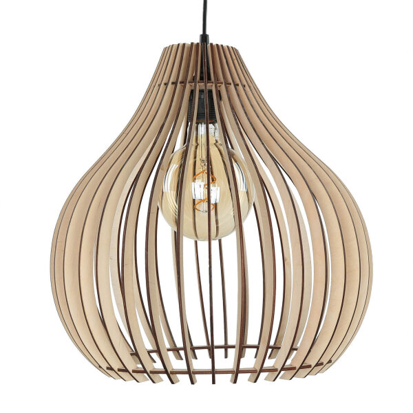 Pendelleuchte Holz rund Ø43cm Modern wohnlich NIGILIA