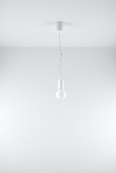 Retro Hängelampe Weiß verstellbar bis 90cm NESSA Küche