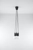 Pendellampe Retro Schwarz verstellbar bis 90 cm NESSA