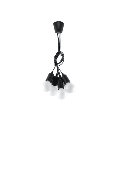 Pendelleuchte Schwarz verstellbar bis 90cm Retro NESSA