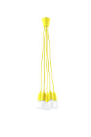 Gelbe Hängelampe Retro verstellbar bis 90 cm...