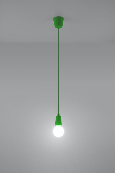 Pendelleuchte Grün verstellbar bis 90cm Retro NESSA