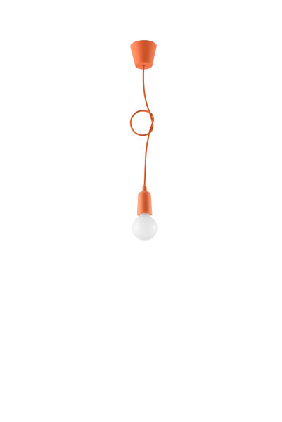 Verstellbare Hängelampe NESSA Tiefe bis 90cm E27 Orange