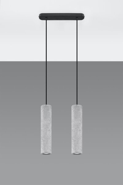 Moderne Hängelampe Beton 2x GU10 Modern Küche Esszimmer