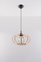 Hängelampe Holz Ø35cm Modern E27 wohnlich VIRIA