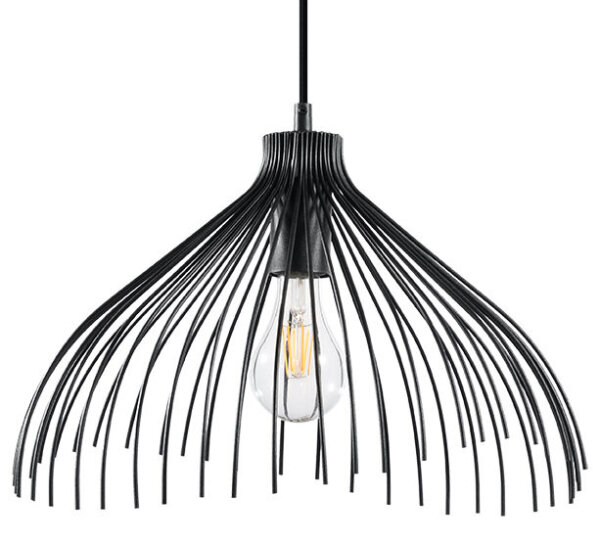 Draht Hängelampe Schwarz Ø40cm E27 Pendelleuchte