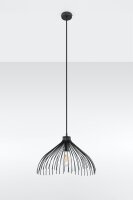 Draht H&auml;ngelampe Schwarz &Oslash;40cm E27 Pendelleuchte