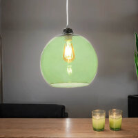 Hängeleuchte mit Glasschirm Grün