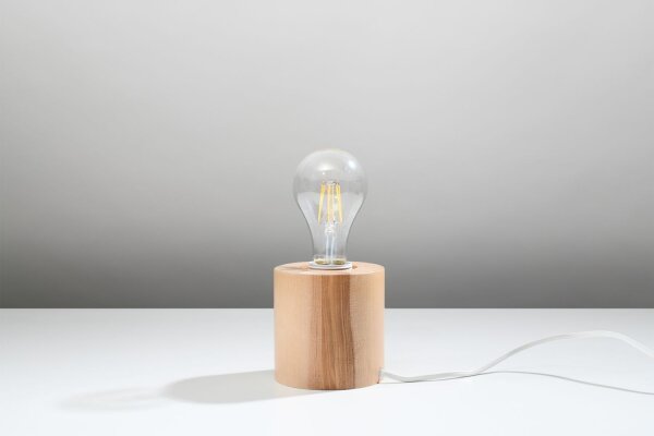 Kleine Holzlampe rund Ø10cm H:10cm für E27 dekorativ