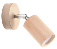 Spot Lampe Holz rund GU10 Modern wohnlich VESUVIA