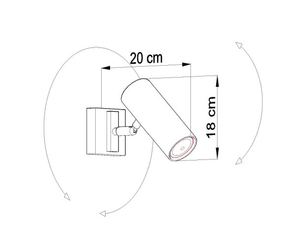 Spot Lampe Schwarz Metall praktisch GU10 verstellbar