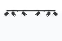 Schwarzer Deckenstrahler FALERIA 120 cm lang 6x GU10