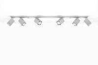 XXL Spot Strahler FALERIA Grau 120 cm lang 6x GU10
