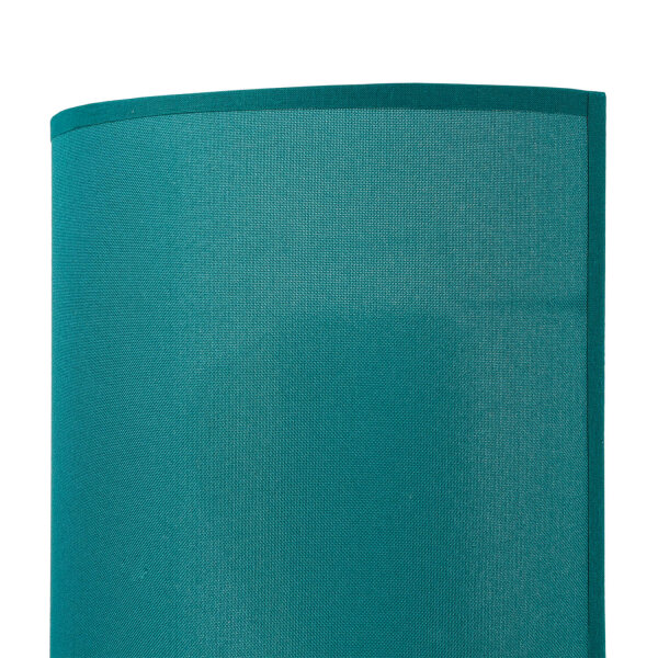 Wandleuchte ALICE Stoff Schirm Petrol halbrund Loft