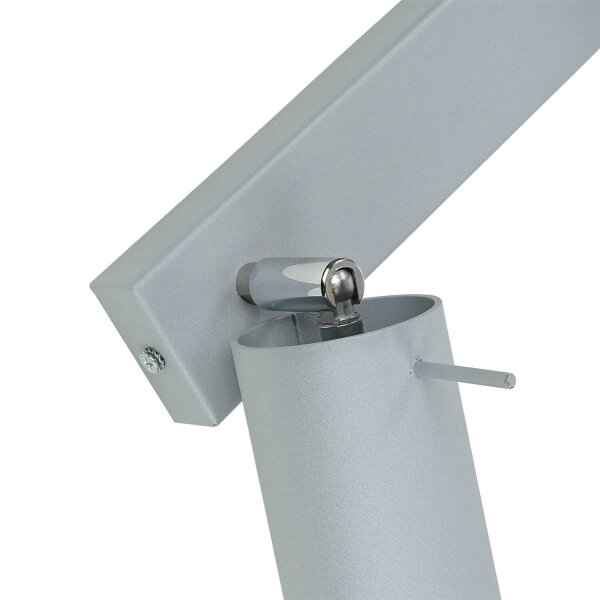 Grauer Deckenstrahler Metall L:45cm 3x GU10 vielseitig