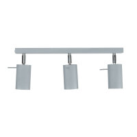 Grauer Deckenstrahler Metall L:45cm 3x GU10 vielseitig