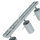 Grauer Deckenstrahler Metall L:45cm 3x GU10 vielseitig