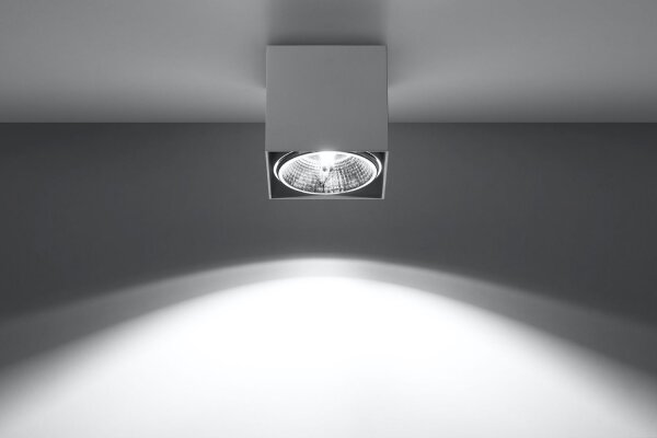 Weißer Spot Decke B:12cm klein GU0 Aluminium