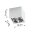 Weißer Spot Decke B:12cm klein GU0 Aluminium