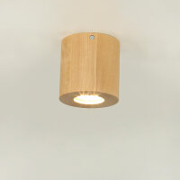 Deckenlampe Holz Ø10cm klein rund GU10 Modern