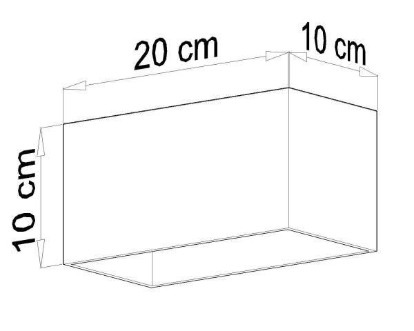 Stylische Deckenleuchte GEO Weiß Aluminium eckig