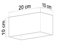 Stylische Deckenleuchte GEO Weiß Aluminium eckig