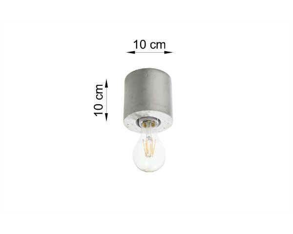 Dekorative Betonlampe Decke H:10cm Modern rund JAZLEAN