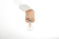 Wohnliche Deckenlampe Holz rund Ø10cm H:10cm...