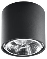 Schwarzer Spot Decke Ø12cm rund GU10 Modern...